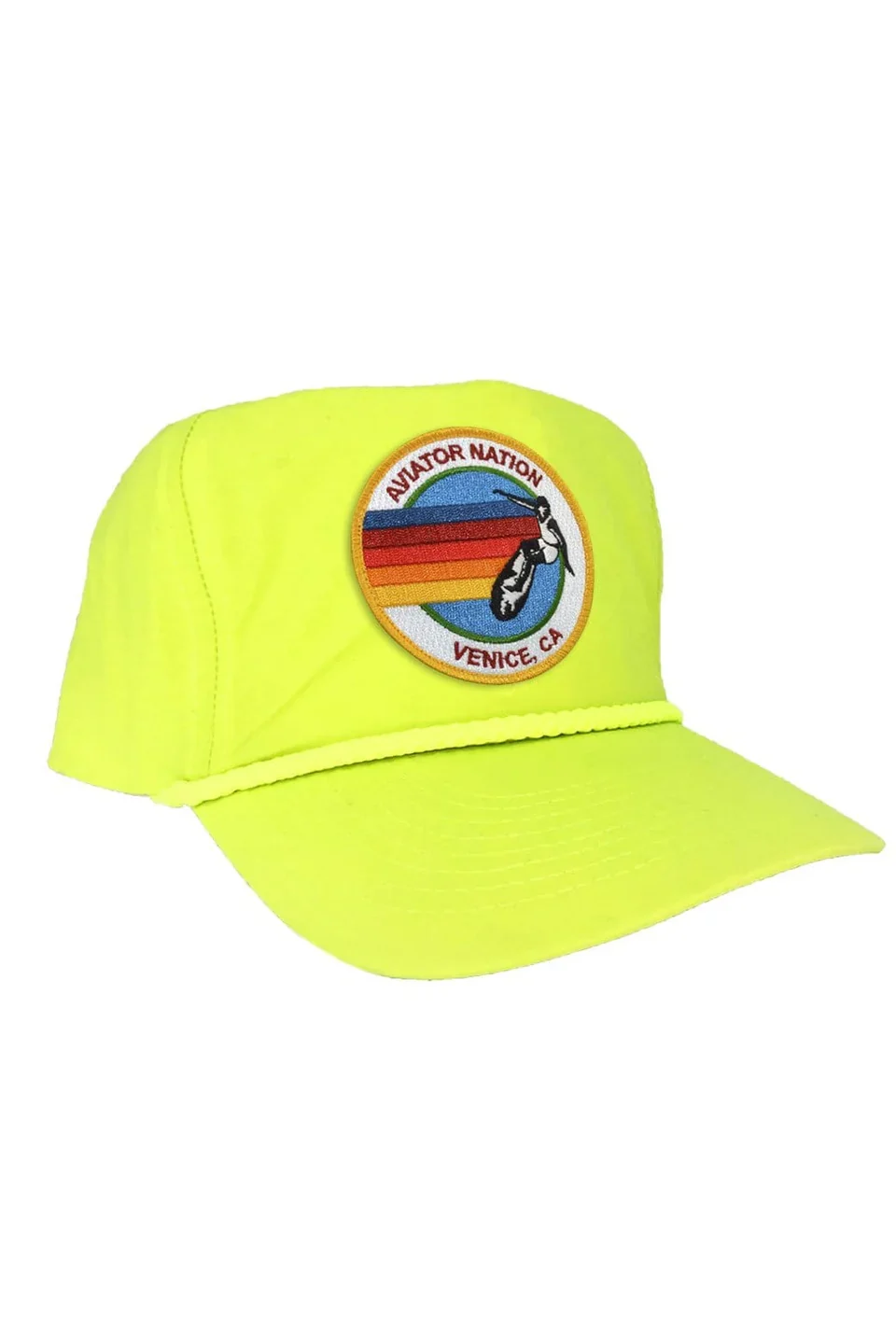 AV LOGO VINTAGE TRUCKER HAT - NEON YELLOW