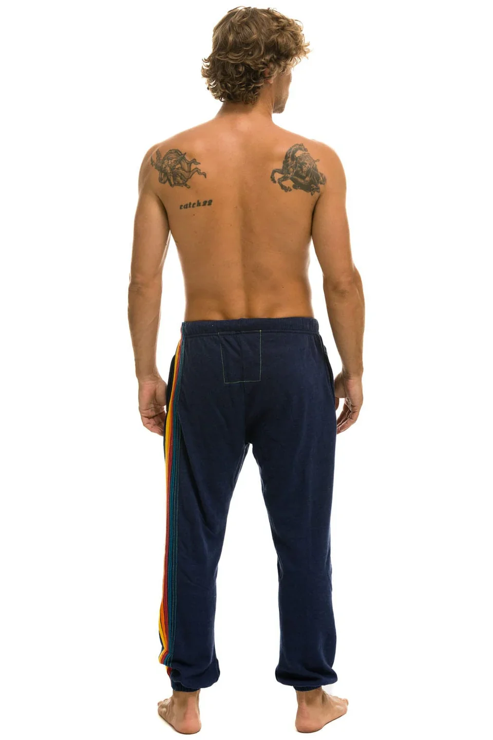 AVIATOR NATION 5 STRIPE SWEATPANTS - NAVY - Image 2
