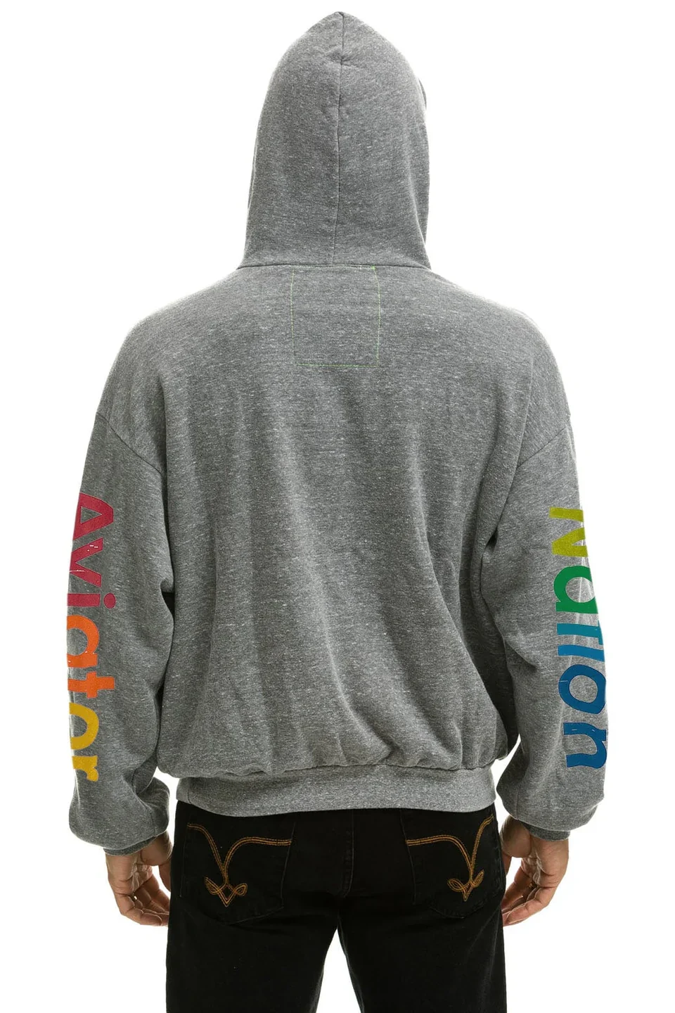AVIATOR NATION RELAXED PULLOVER HOODIE - HEATHER GREY - Image 3