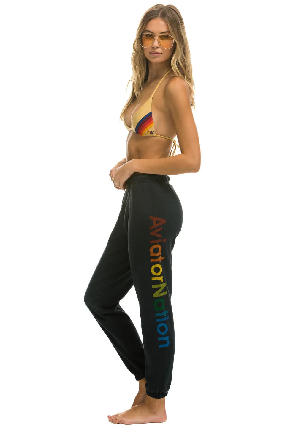 AVIATOR NATION WOMENS SWEATPANTS - CHARCOAL - Image 2