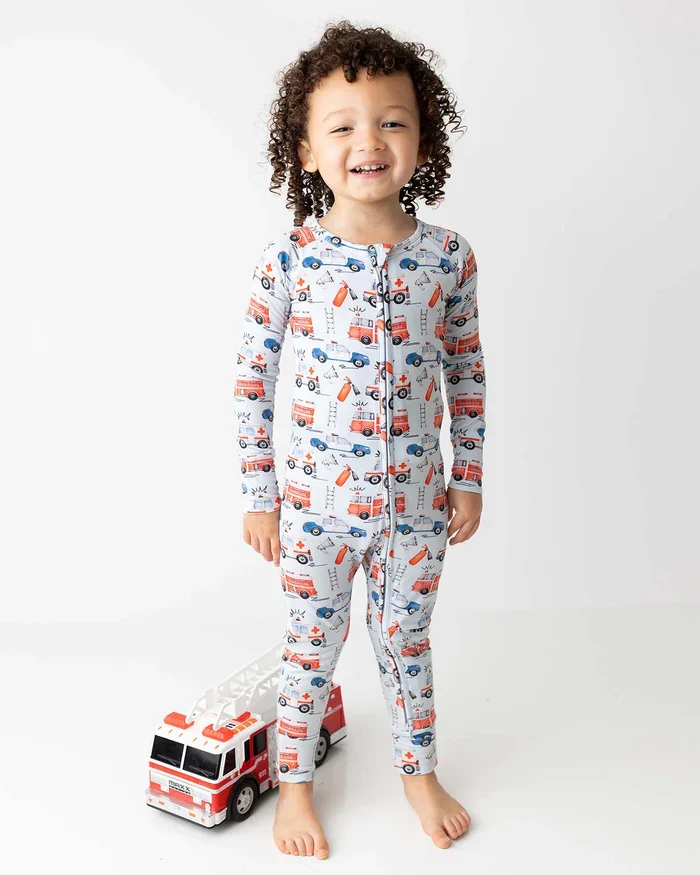 BABY BOY FIRETRUCKS ROMPER - Image 2