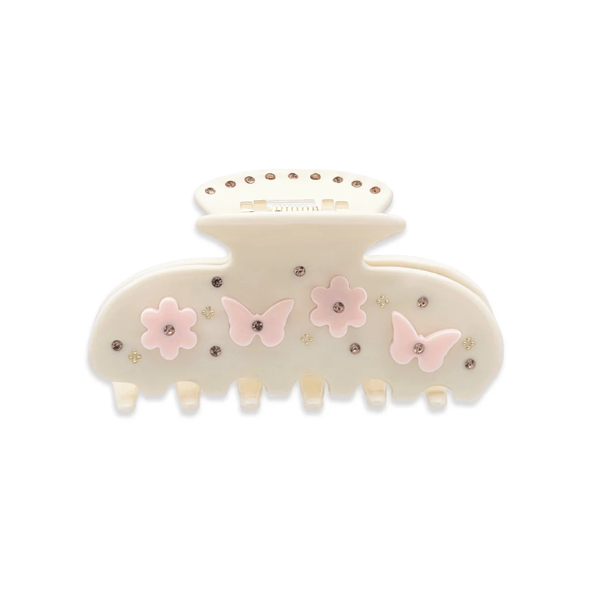 BEIGE BUTTERFLY HAIR CLIP