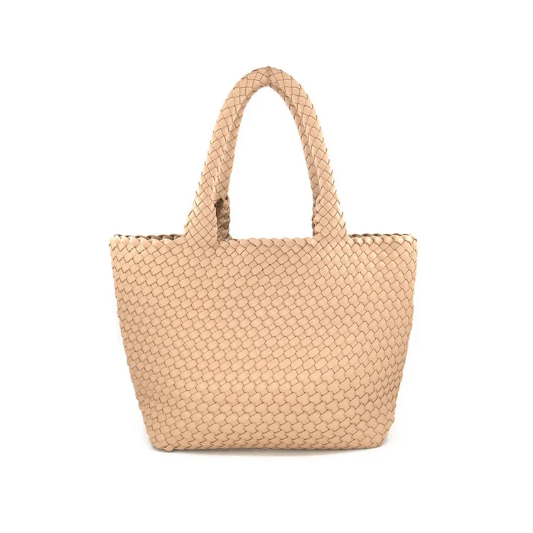 BEIGE WOVEN TOTE
