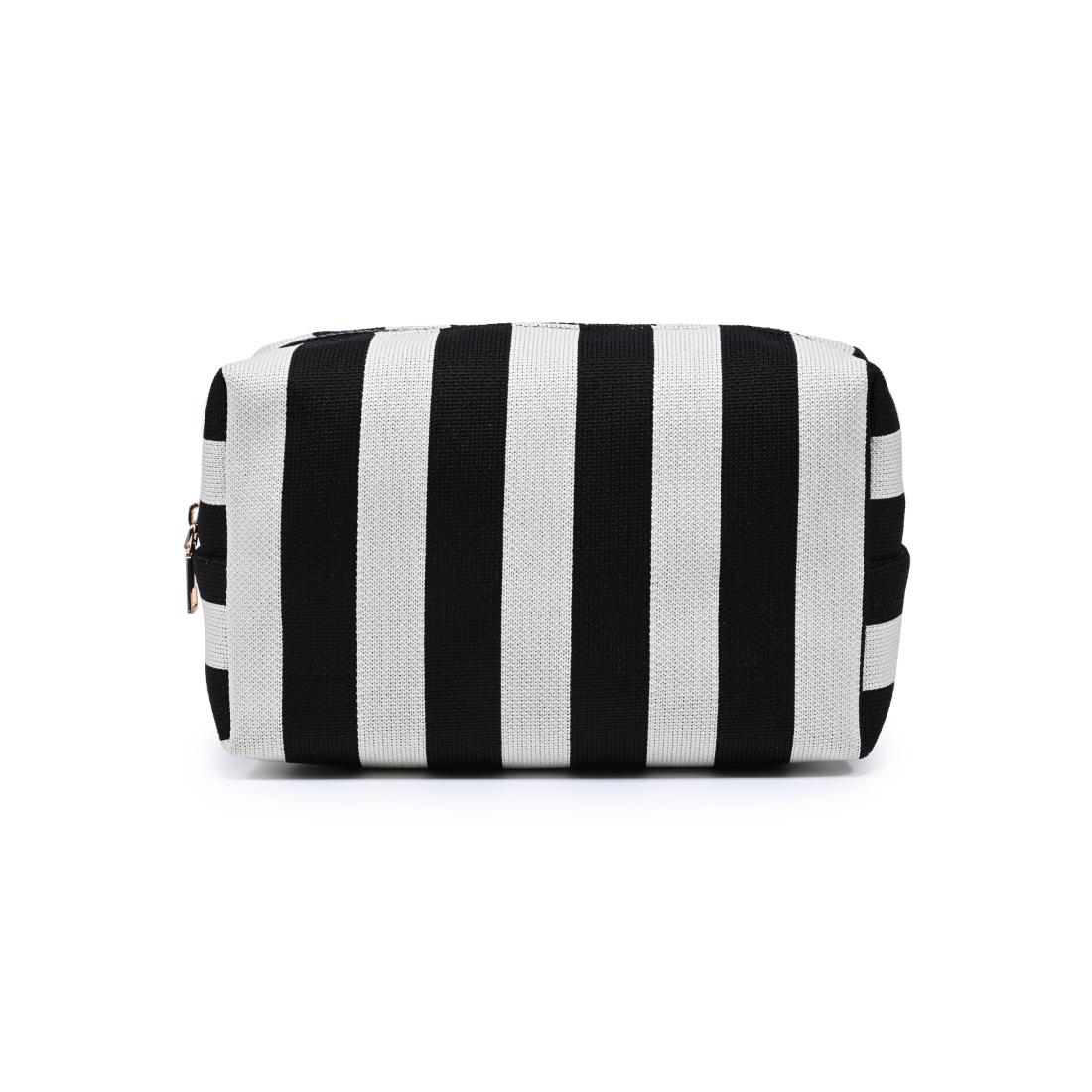 BLACK IVORY STRIPE POUCH