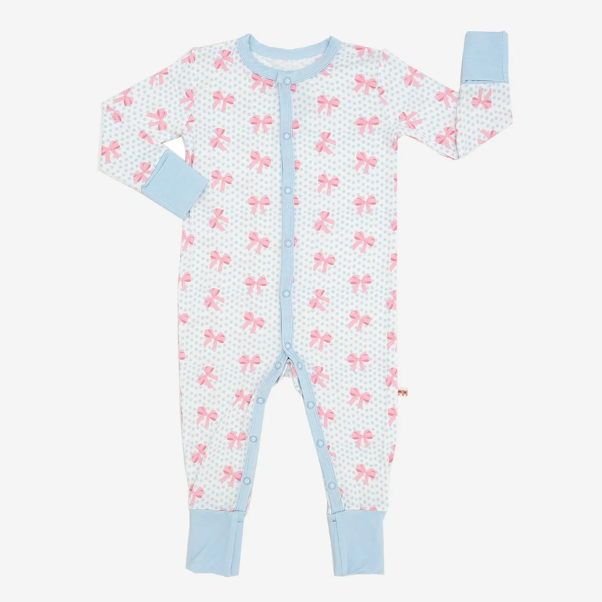 BLUE BOW ROMPER