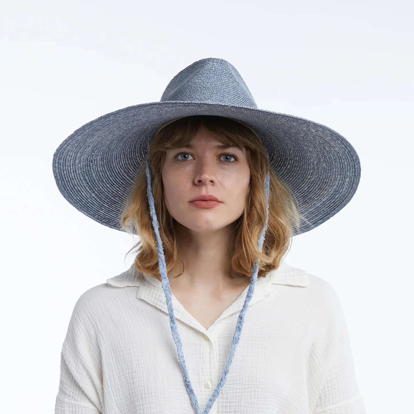 BLUE BRIE WIDE BRIM HAT - Image 2