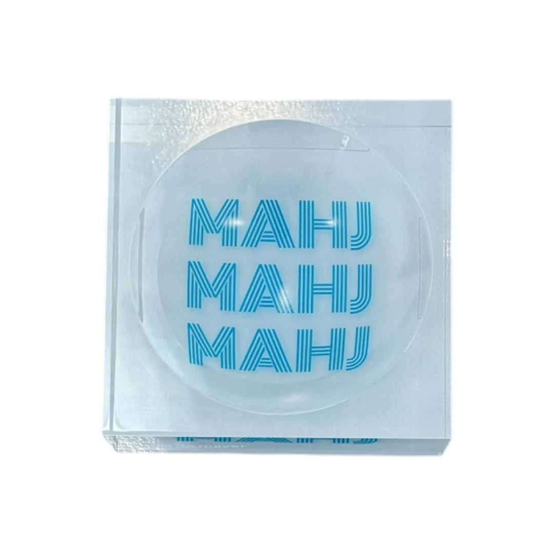 BLUE MAHJ ACRYLIC CANDY DISH