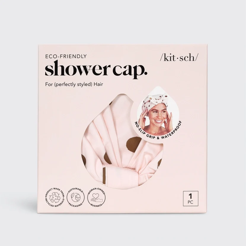 BLUSH DOT SHOWER CAP