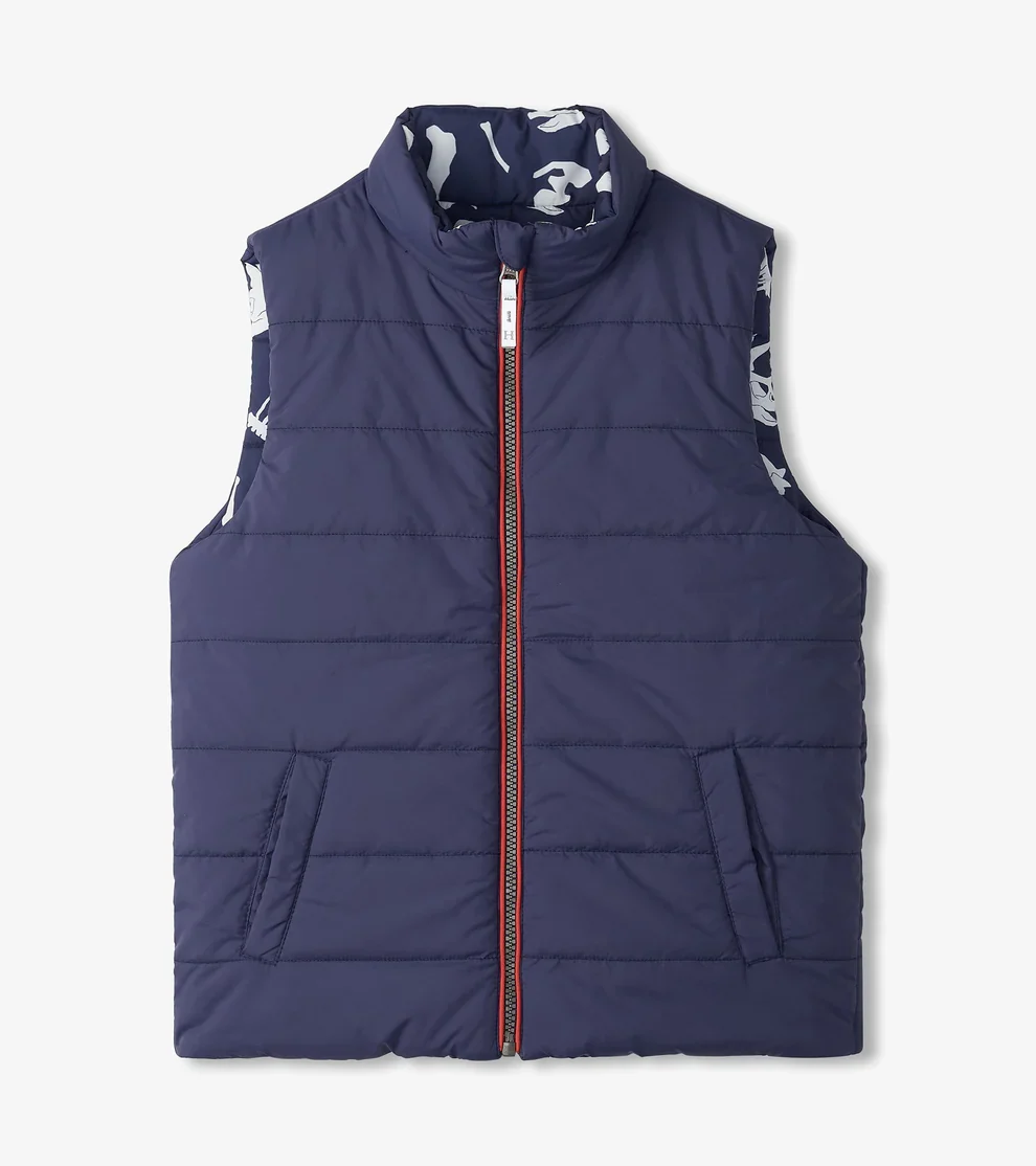 BOYS DINO FOSSILS REVERSIBLE VEST - Image 3