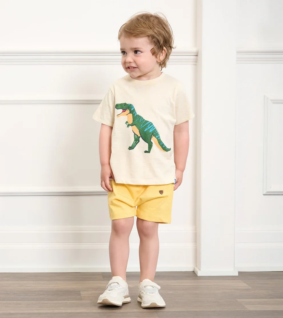 BOYS GOLDEN CREAM KANGA SHORTS - Image 3