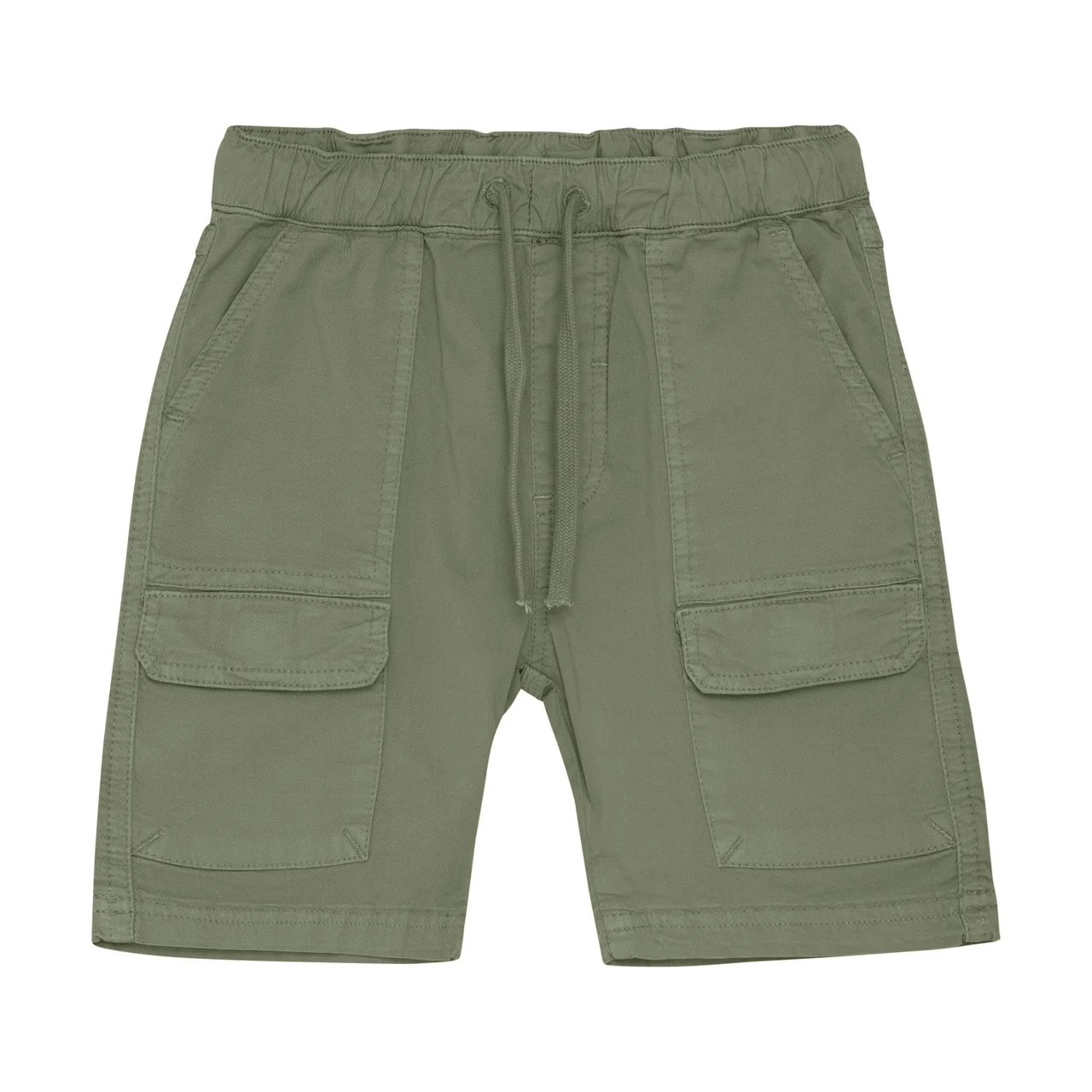 BOYS OLIVE GREEN TWILL SHORTS