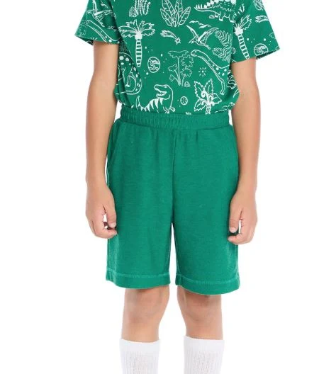 BOYS WILD GREEN KNIT COZY BEACH SHORT
