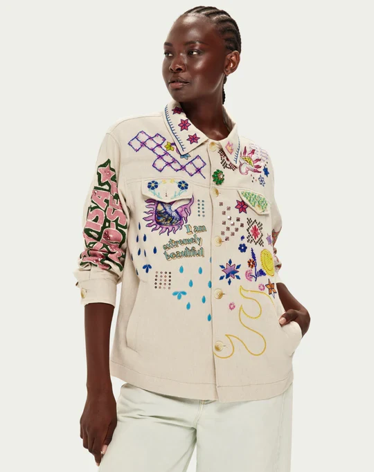 BRIANN EMBROIDERED DENIM SHIRT - Image 2