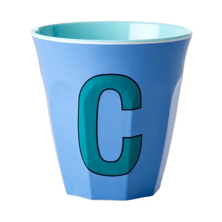 C INITIAL BLUE CUP