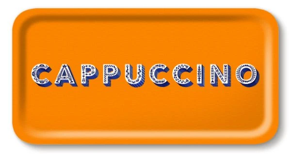 CAPPUCCINO ORANGE SERVING TRAY