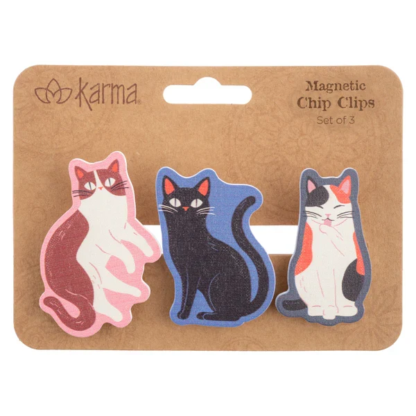 CATS SHAPED MAGNETIC CHIP CLIPS