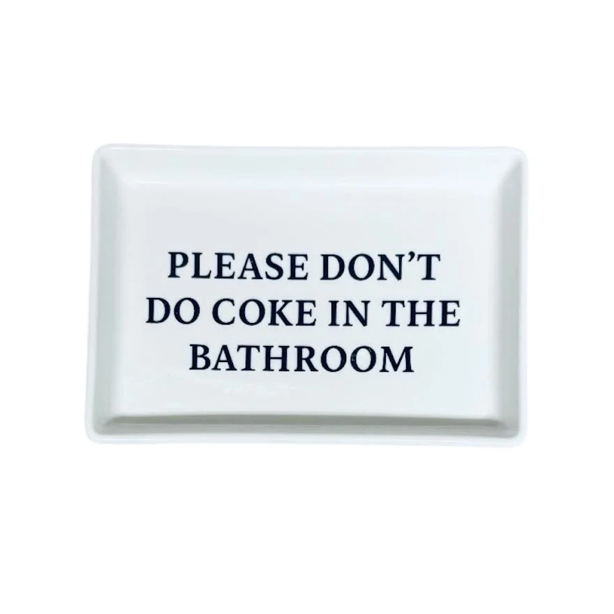 COKE IN THE BATHROOM TRAY