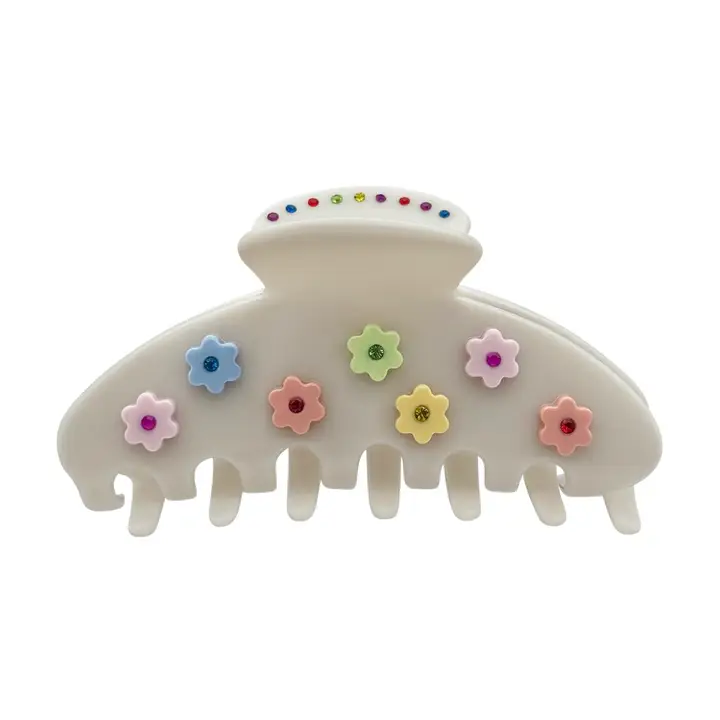 CREAM FLOWERS HAIR CLIP