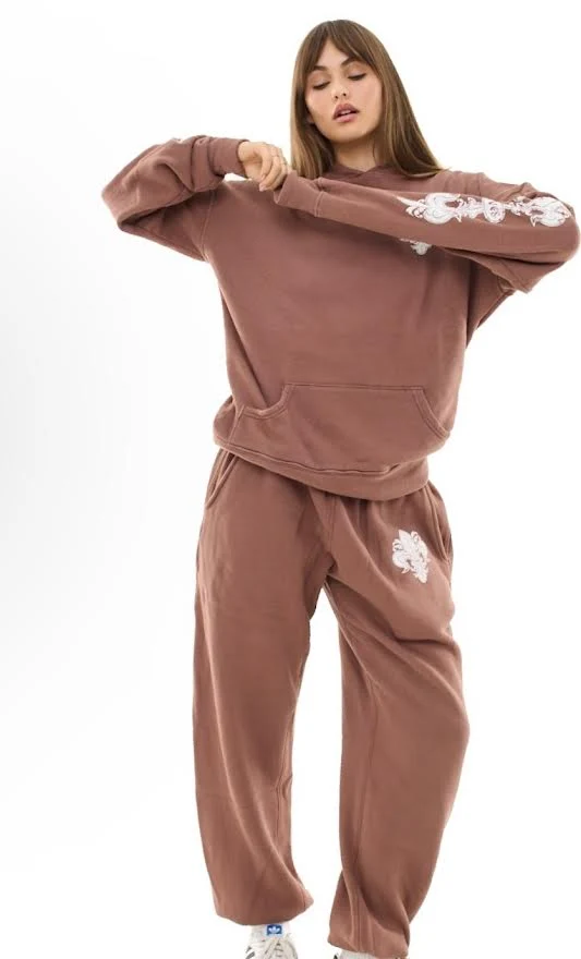 FLEUR DE YVES BROWN HOODIE - Image 2