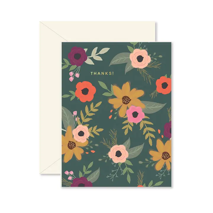 FLORAL THANKS CARD