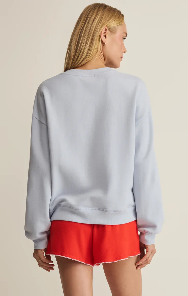 FREE TIME SWEATSHIRT - BLUE - Image 2