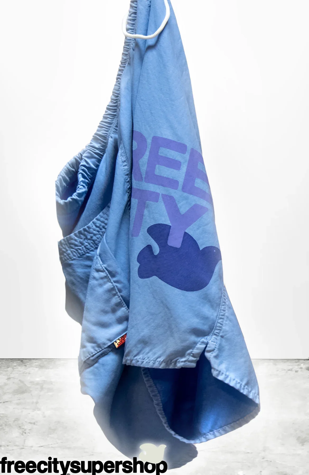 FREECITY MATTE/SATIN BACK/POCKET SHORT-PERIWINKLE PLANTPOWDER