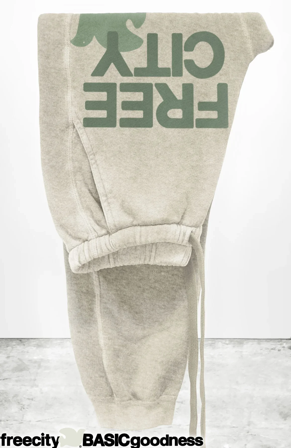 FREECITY LARGE POCKET SWEATPANT - HEATHEROATS GREEN