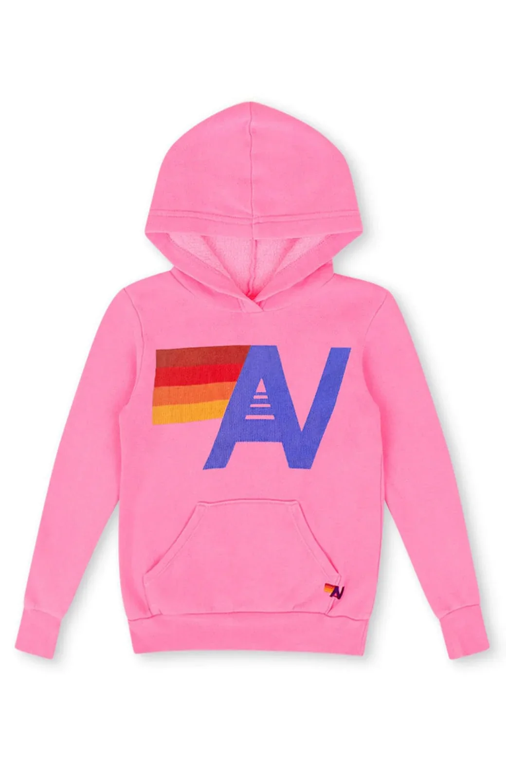 GIRLS AVIATOR NATION LOGO HOODIE - NEON PINK