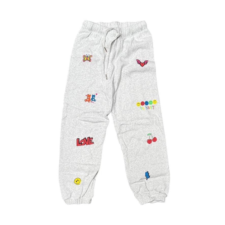 GIRLS BE HAPPY GRAPHIC SWEATPANTS