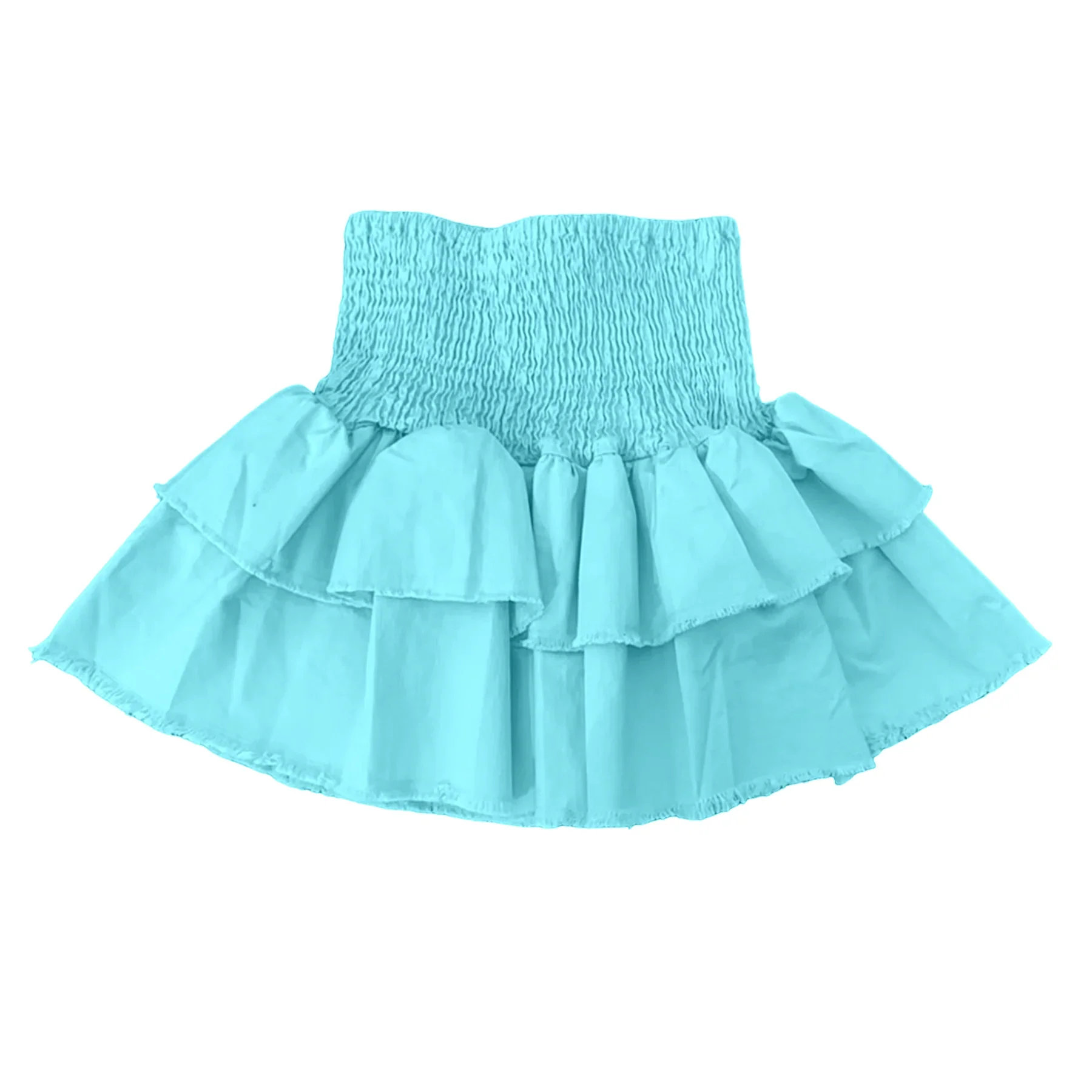 GIRLS DENIM BLUE RUFFLE SKIRT