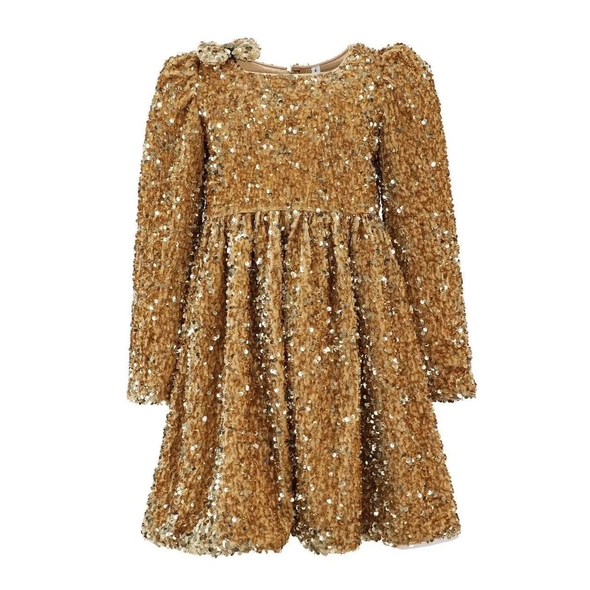 GIRLS GOLD SHIMMER DRESS