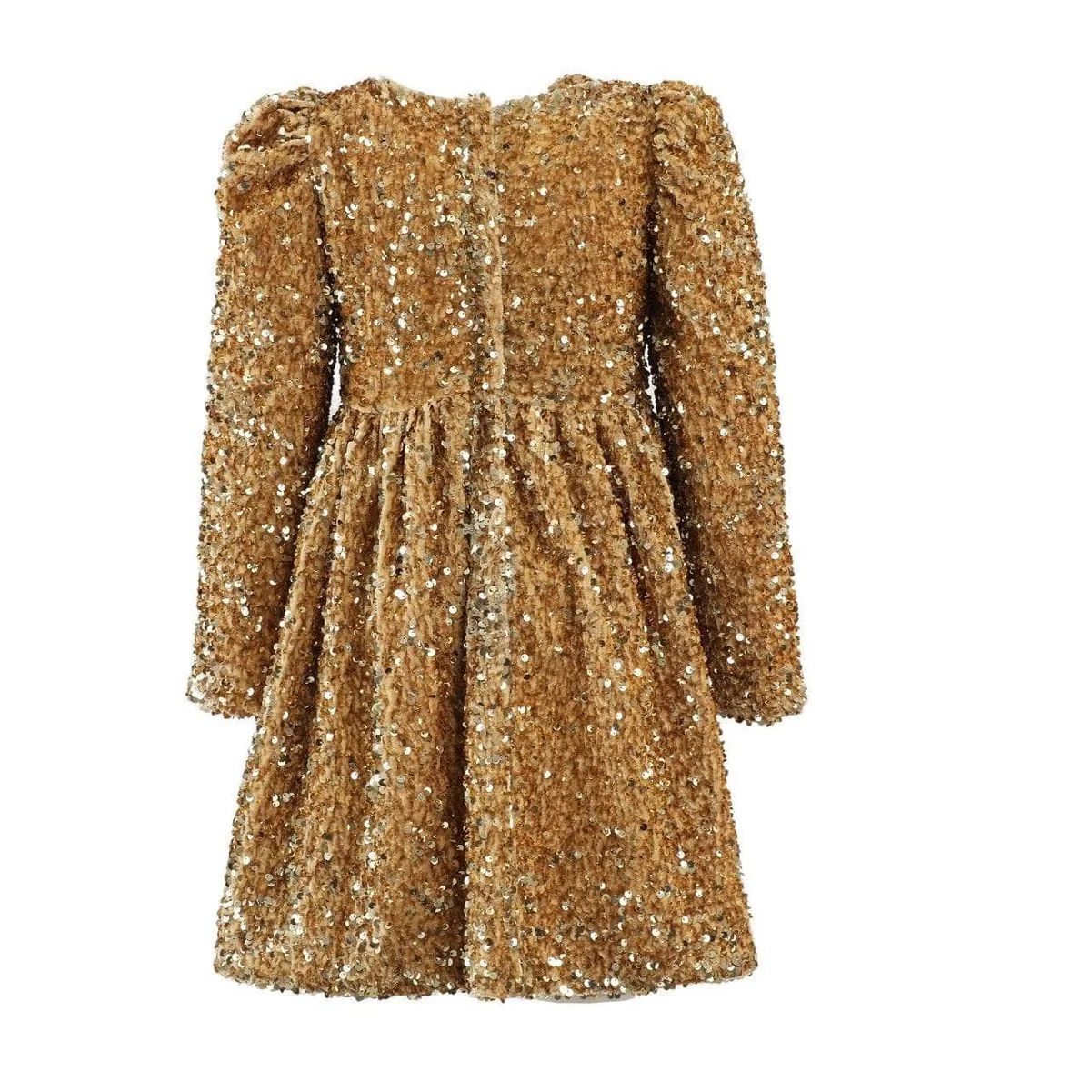 GIRLS GOLD SHIMMER DRESS - Image 2