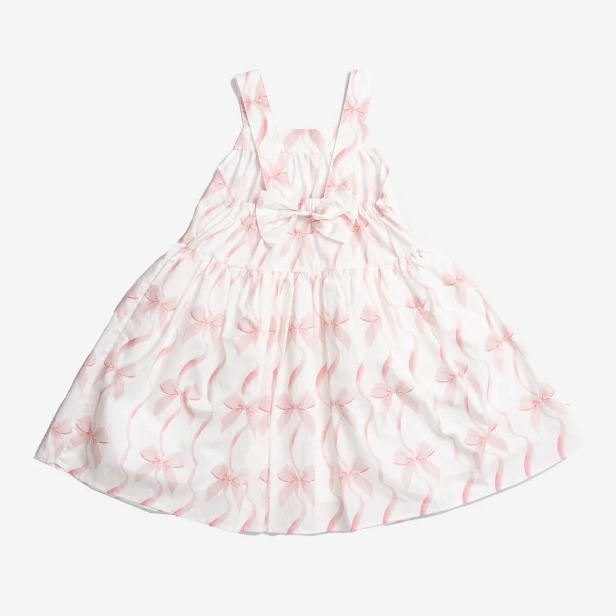 GIRLS PINK BOW DRESS - Image 2