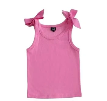 GIRLS PINK BOW TANK TOP