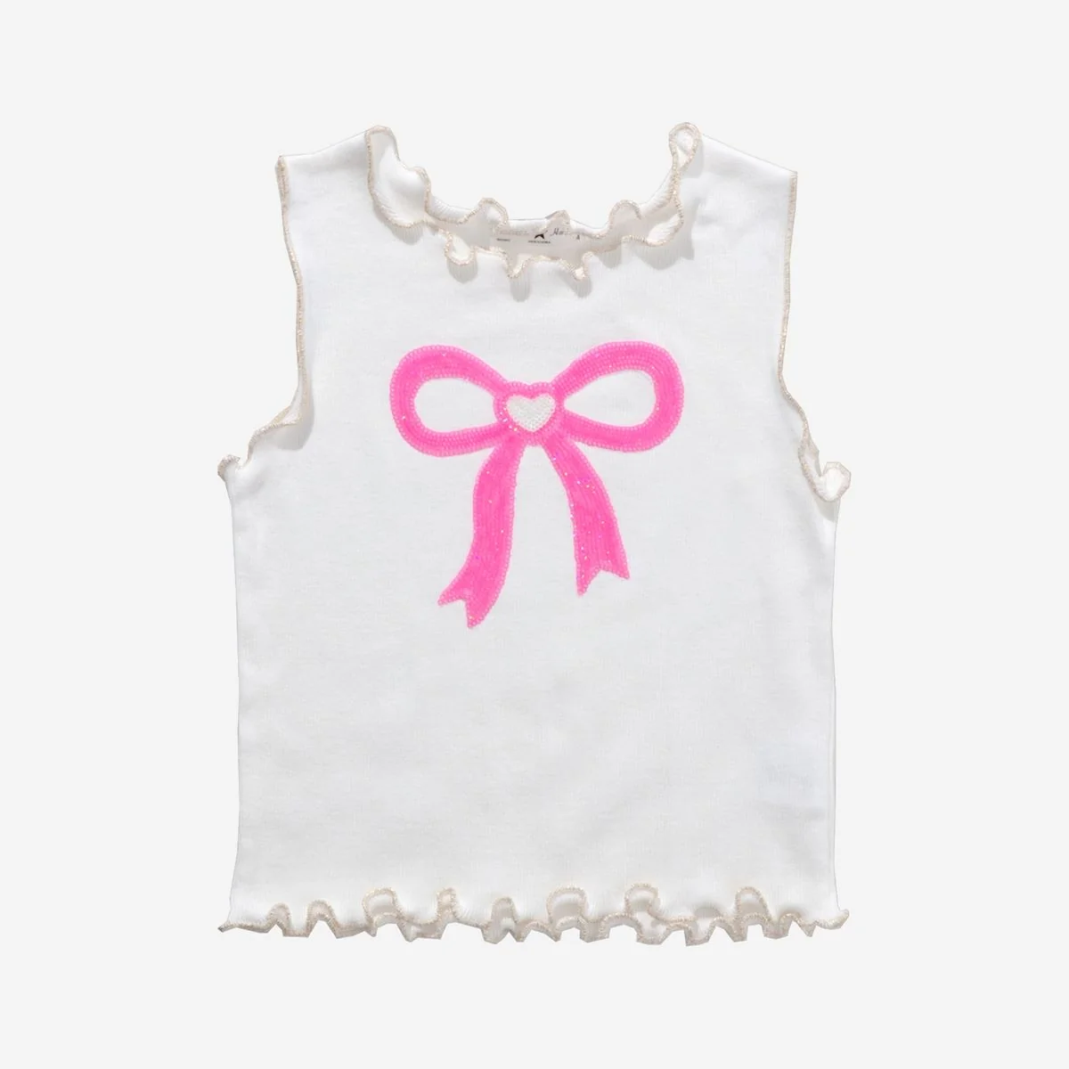 GIRLS PINK BOW TANK TOP