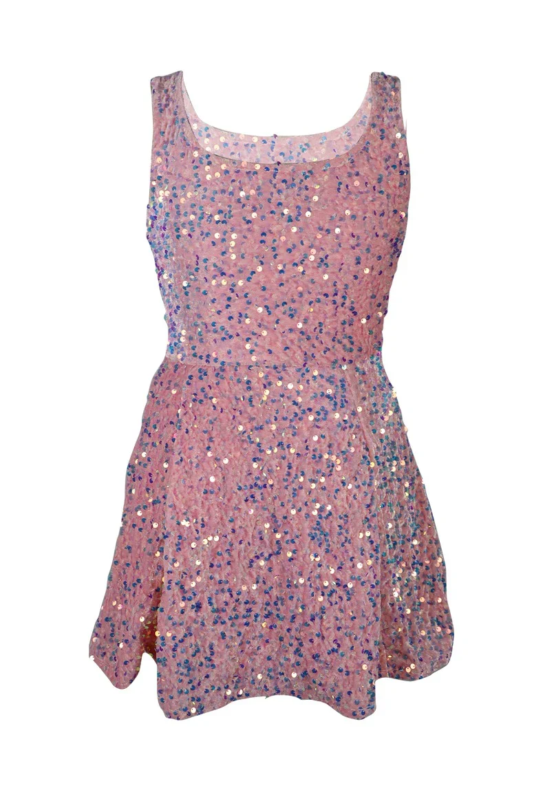 GIRLS PINK SEQUIN DRESS