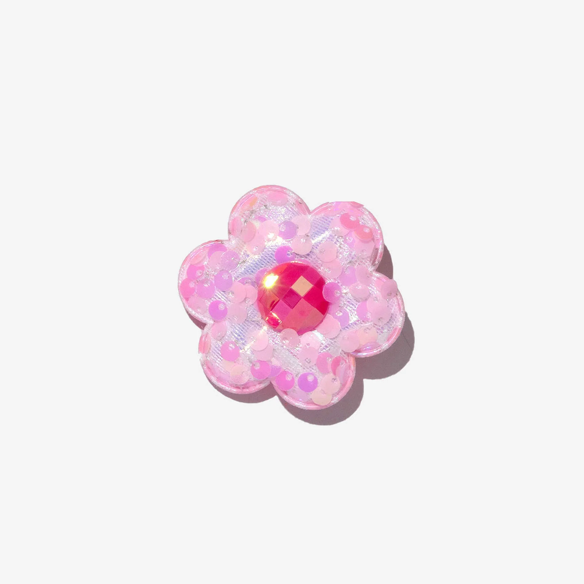 GIRLS PINK SEQUIN FLOWER CLIP