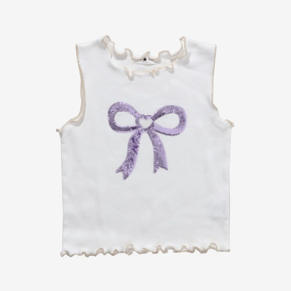 GIRLS PURPLE BOW TANK TOP