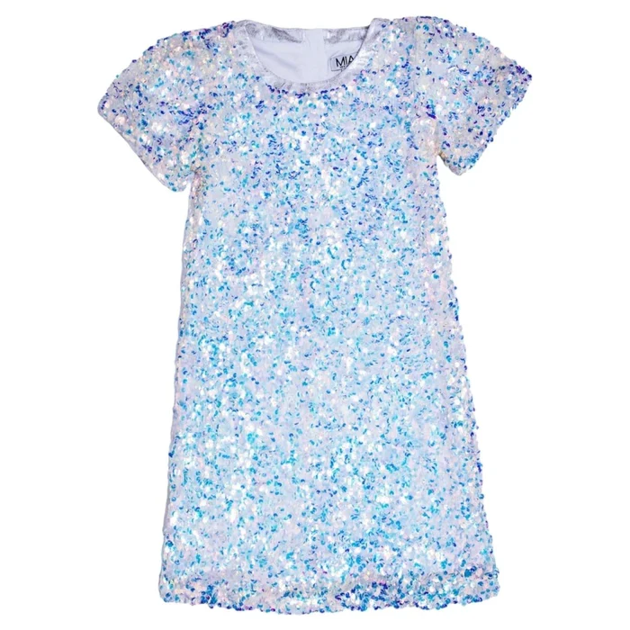 GIRLS IRIDESCENT SEQUIN DRESS