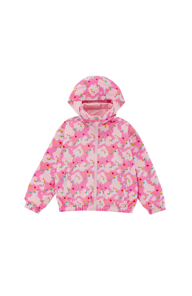 GIRLS UNICORNS REVERSIBLE WINDBREAKER