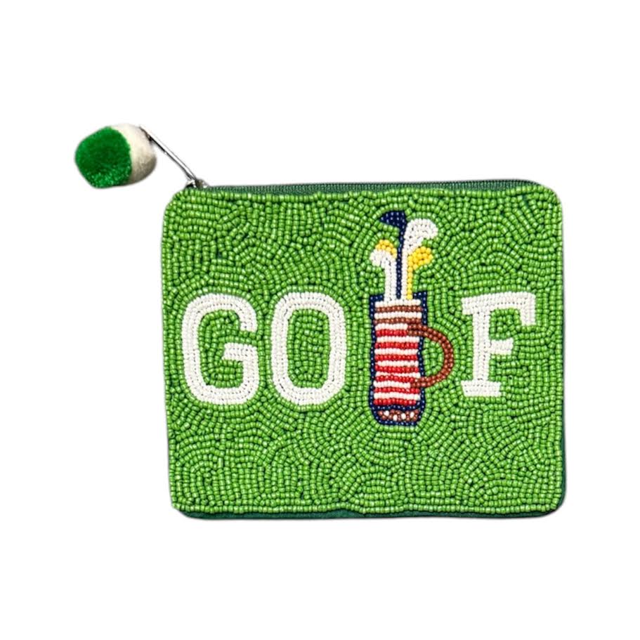 GOLF BEADED POUCH
