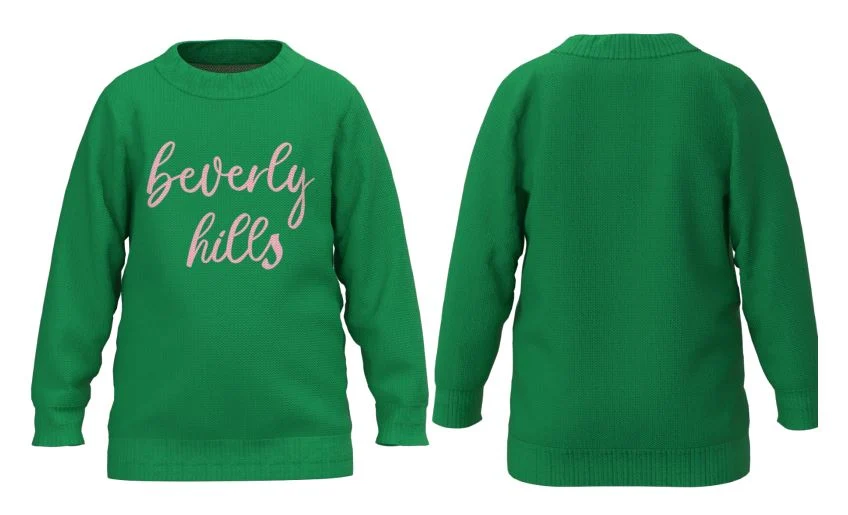GREEN BEVERLY HILLS CREWNECK