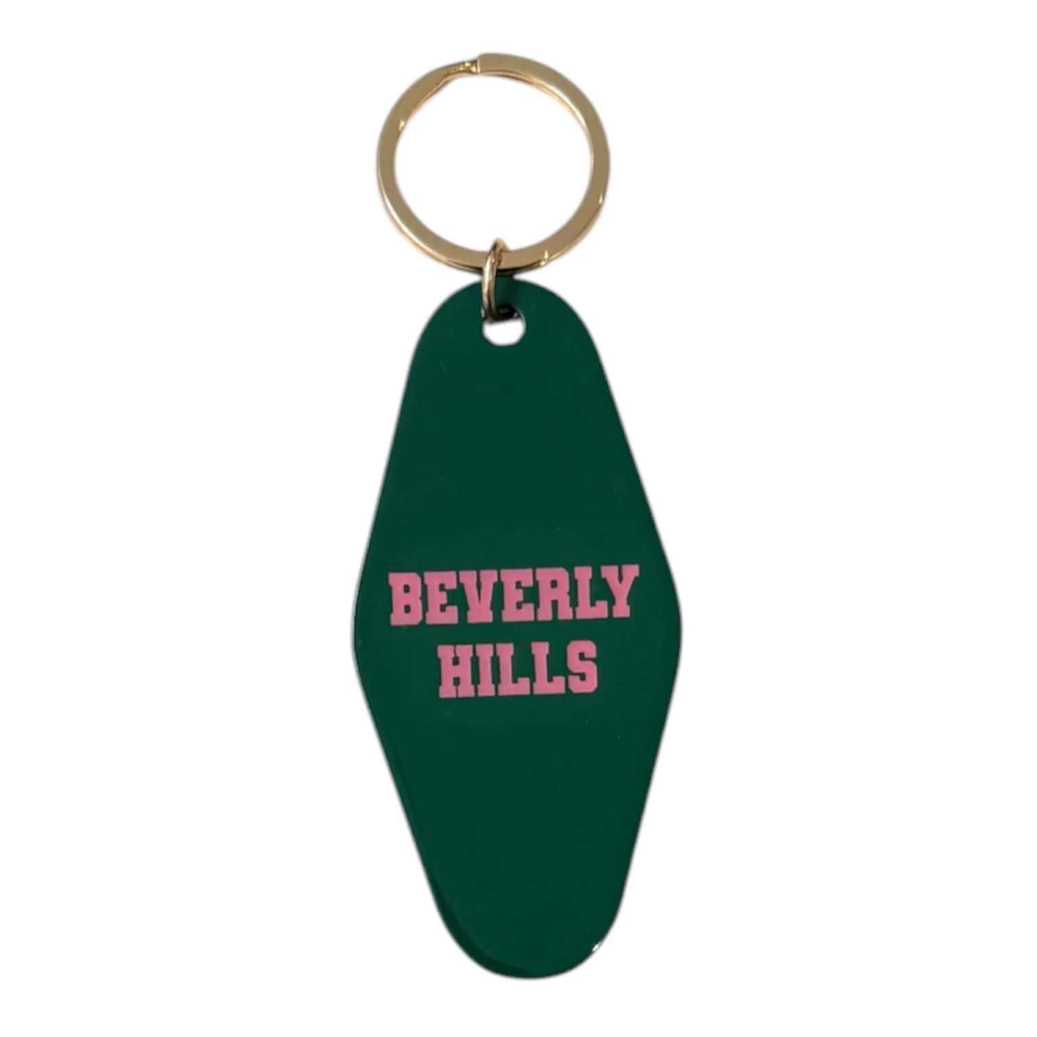 GREEN BEVERLY HILLS MOTEL KEYCHAIN
