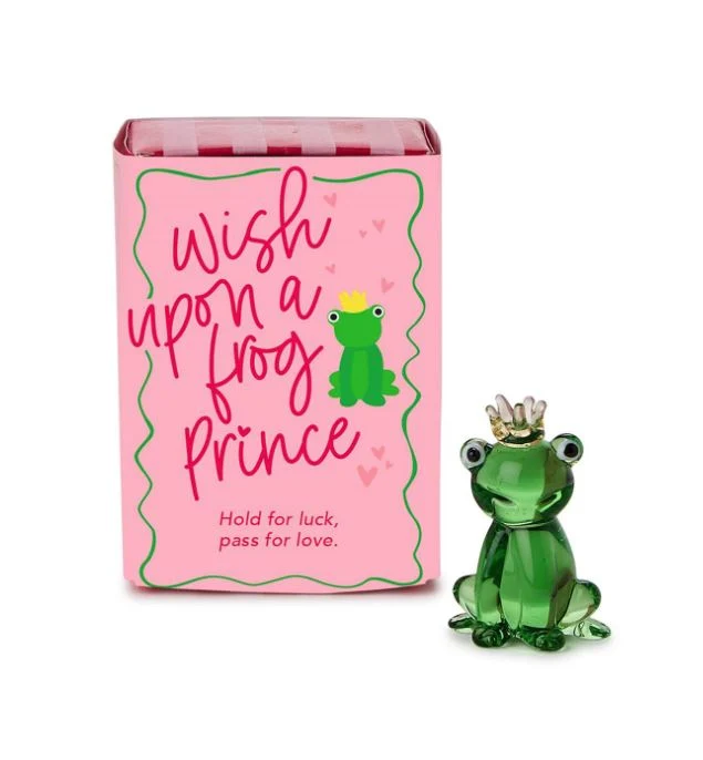 HAND BLOWN FROG PRINCE MATCH BOX