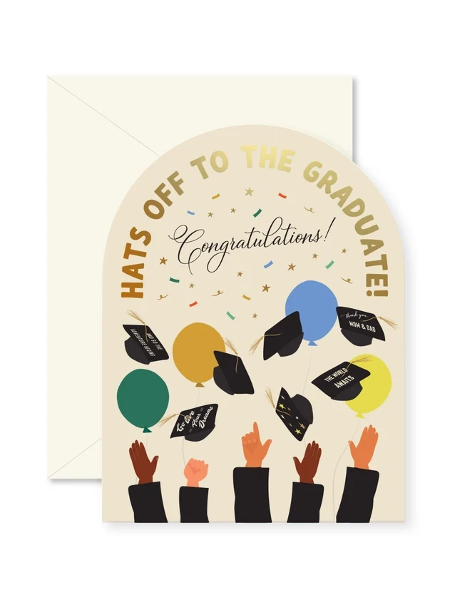 HATS OFF GRADUATION CARD
