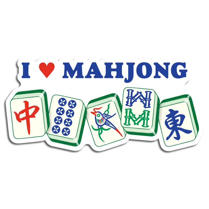 I HEART MAHJONG STICKER