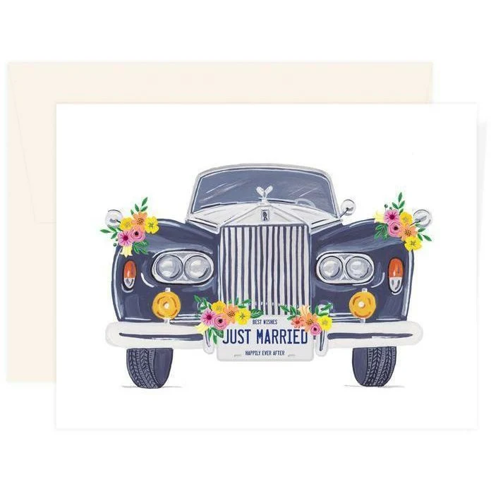 JUST MARRIED CAR CARD