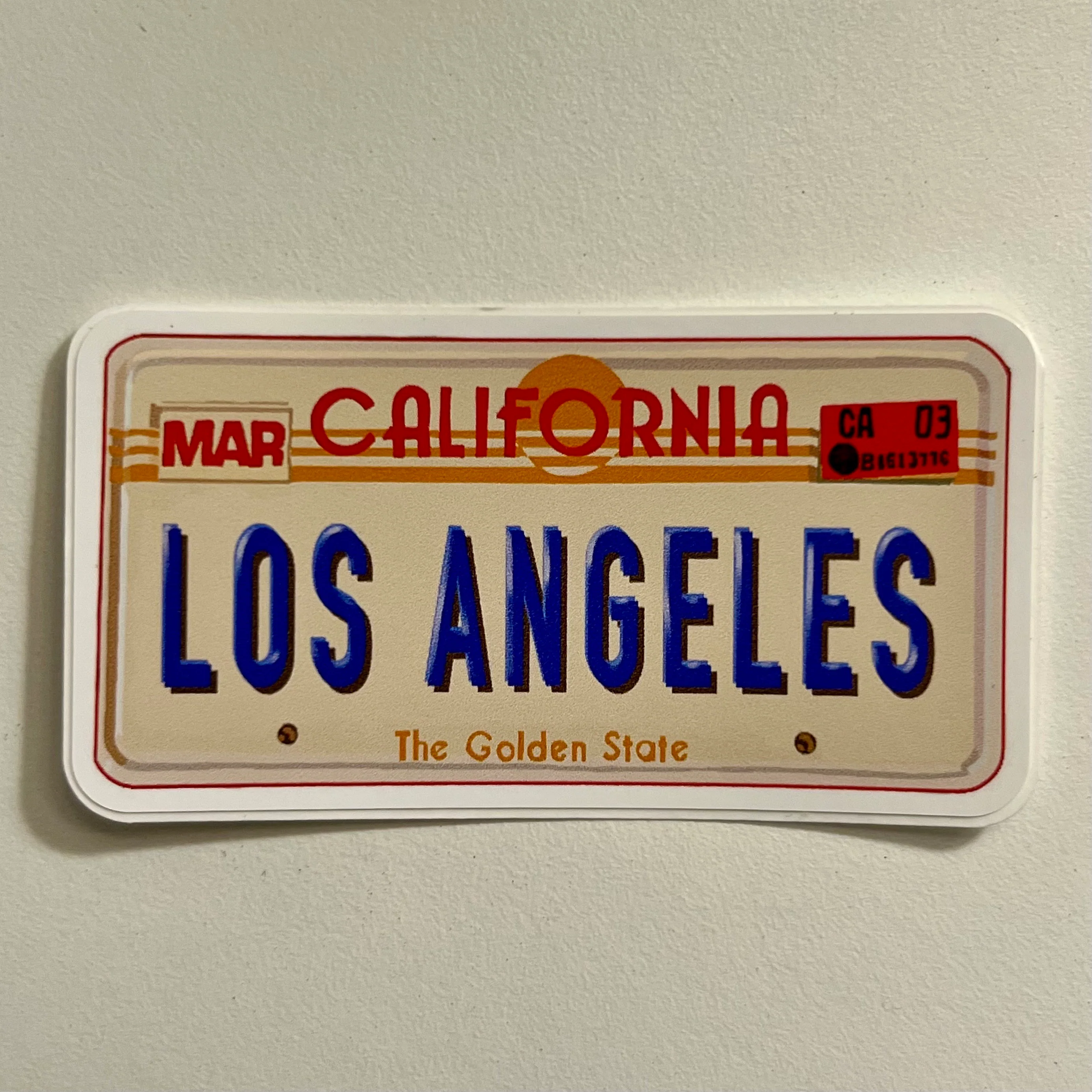 LA CA LICENSE STICKER