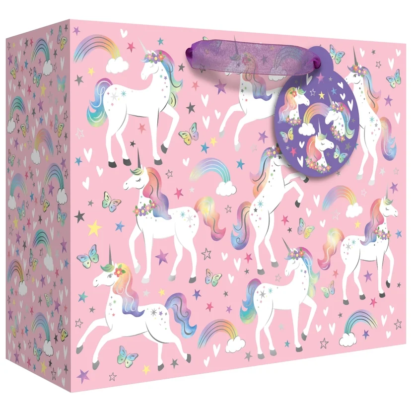 LARGE UNICORN RAINBOW GIFT BAG