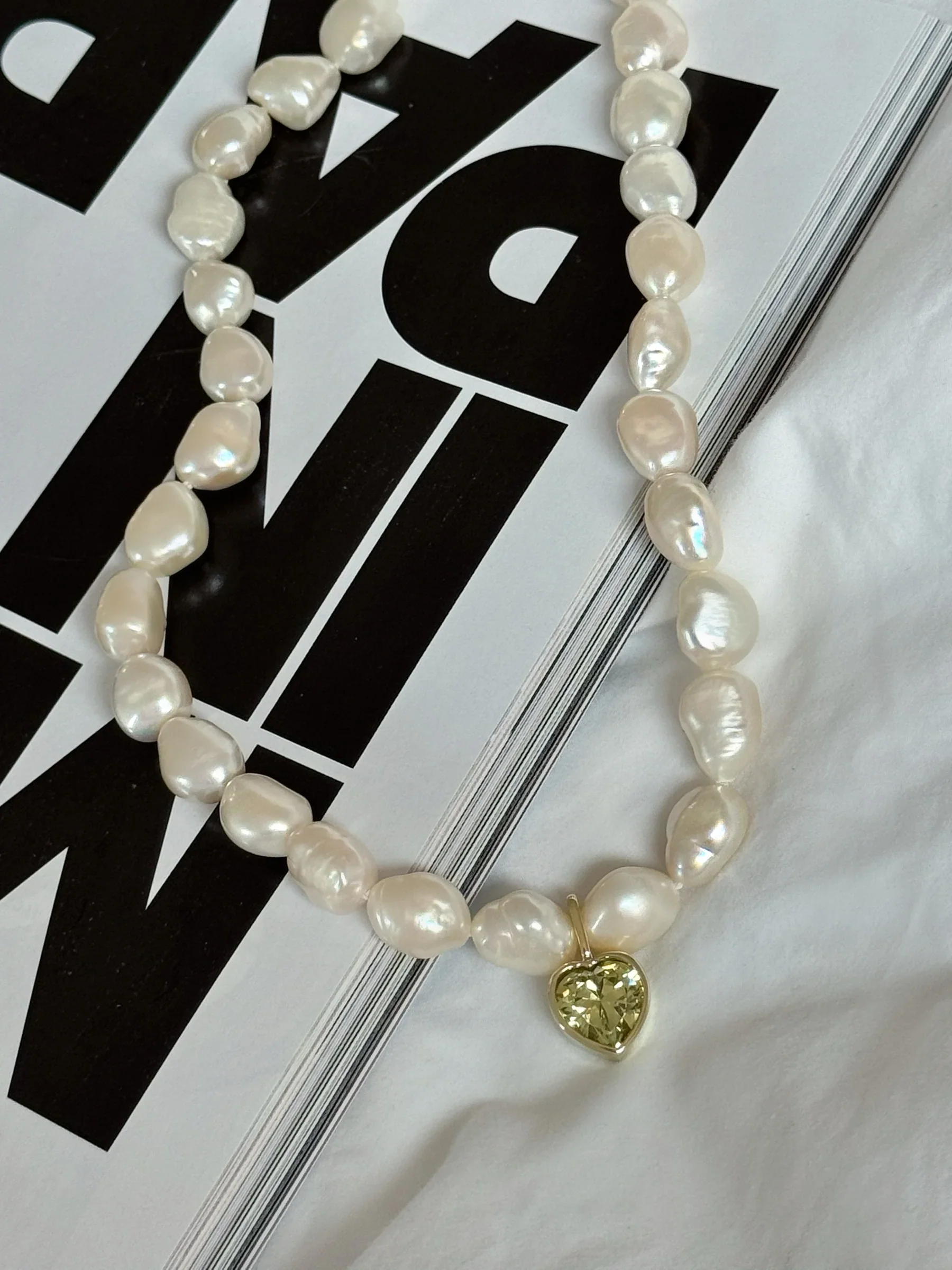 LEMON PUDDING SUGAR PEARL NECKLACE